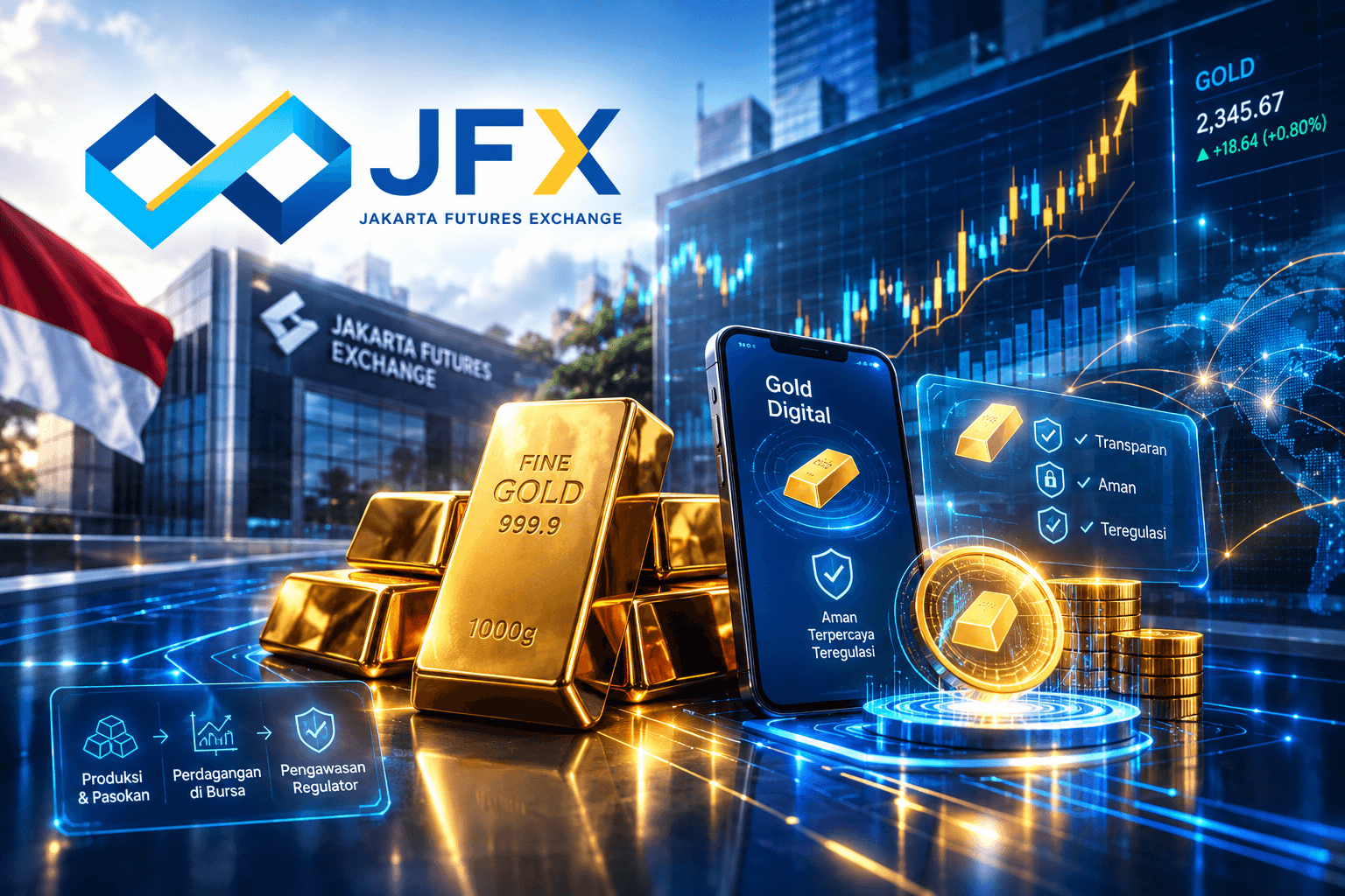 Peran JFX dalam Perdagangan Emas Fisik Digital di Indonesia